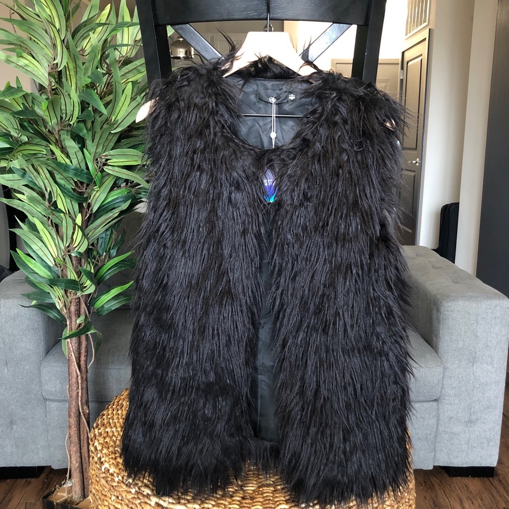 Shaggy Coat Vest